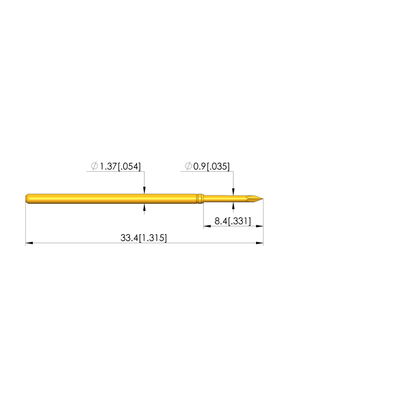 Gold-Plated ICT FCT Spring Test Probes for Circuit Boards GKS-100 Series