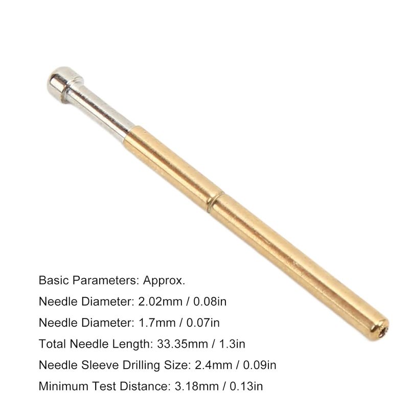 Big Round Head Spring Test Probe with High Passing Current and Low Impedance for PCB Testing