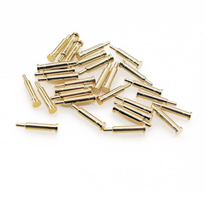 Gold Plated Spring Test Probe with 9mm Total Length 6.5mm Tube Length and 2.5mm Needle for PCB Testing