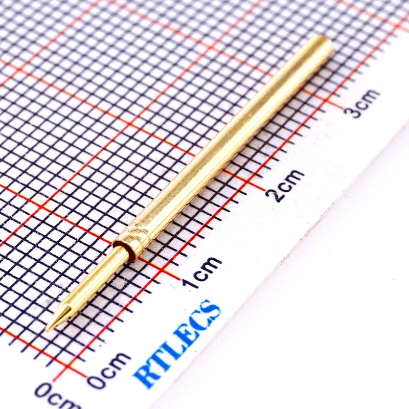 5A 2.03 MM Outer Diameter GKS-003 Pitch Gold-plated Test Probe with BeCu Plunger and Brass Barrel
