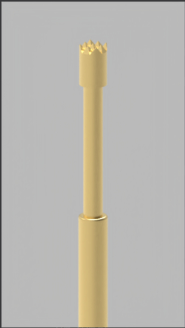 100mil Spring Test Probe with Crown Tip and BeCu Plunger for High Hitting Accuracy