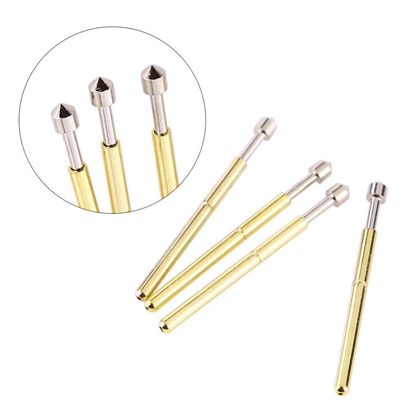 P75-E2 Spring Test Probe with 1.3mm Conical Head and 1.02mm Tube Diameter for 3A PCB Testing