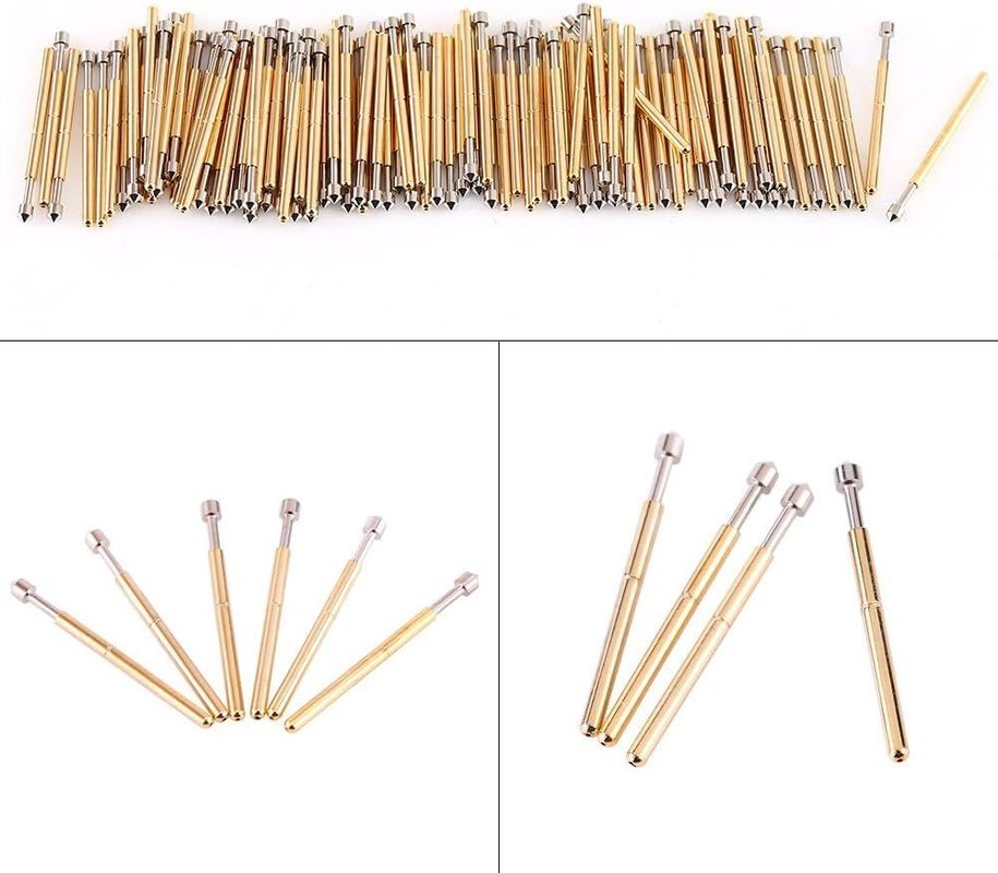 Spring Contact Probe Pogo Pin with 3A Current Rating 50mΩ Resistance and 2.5mm Stroke for PCB Testing