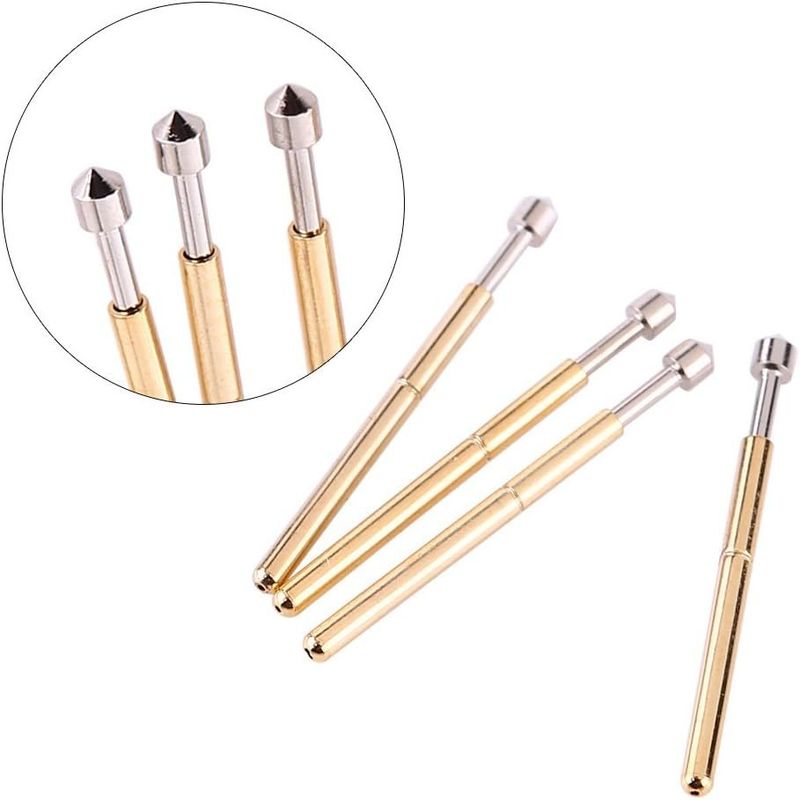 Spring Contact Probe Pogo Pin with 3A Current Rating 50mΩ Resistance and 2.5mm Stroke for PCB Testing