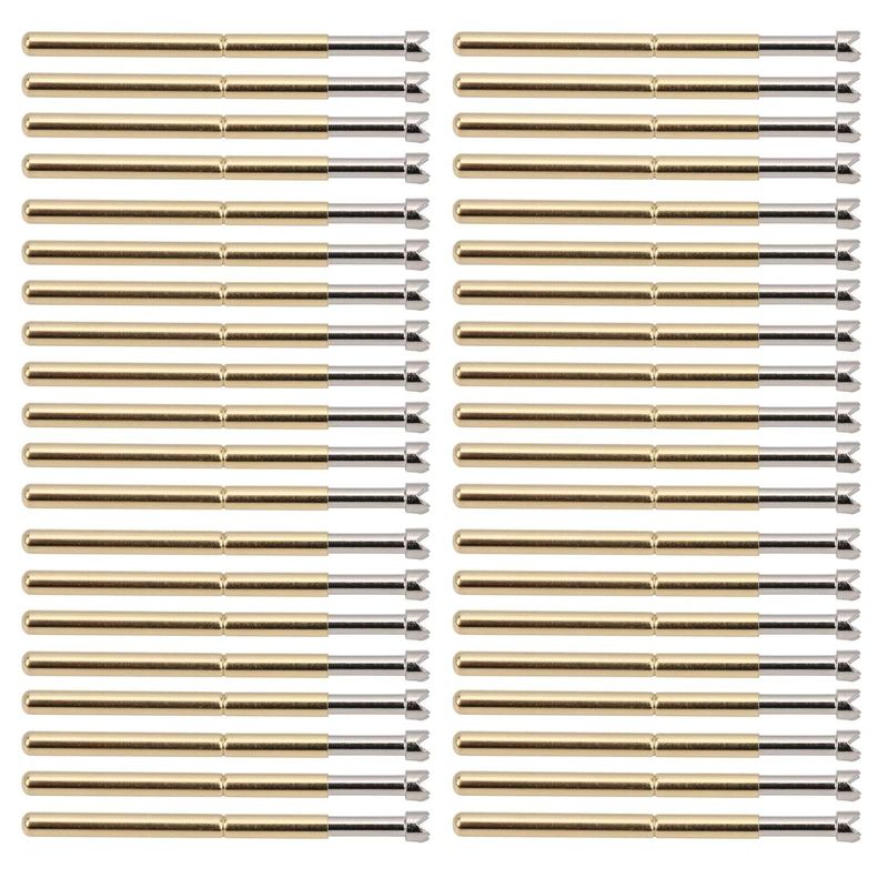 Spring Test Probes, 100Pcs P125-Q High Accuracy Round Pogo Pins for PCB Board Testing Contact