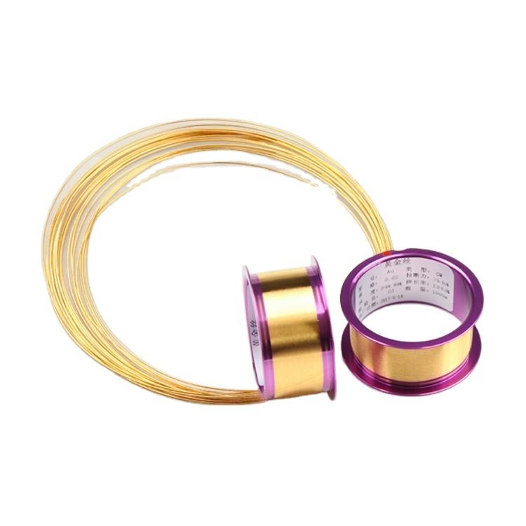 0.025mm Diameter Gold Bonding Wire for Semiconductor Packaging and Microelectronics Applications