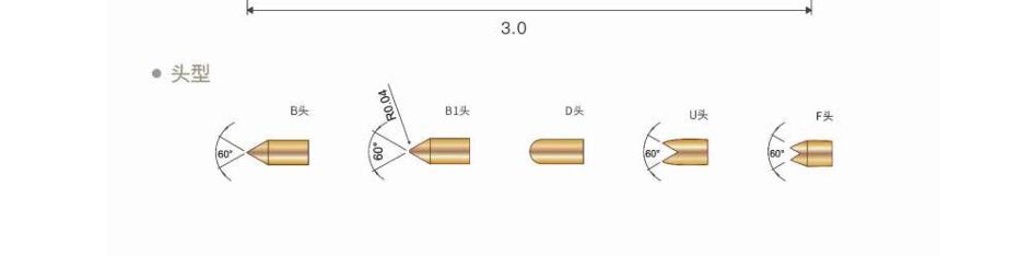 Double-head Test Probe Spring Contact Pin for IC Testing YOUFU UF-FTO55FD030-002