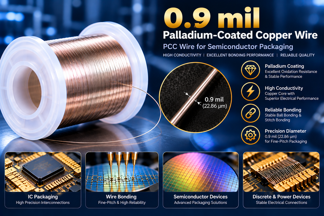 0.9mil Palladium-Coated Copper Bonding Wire (PCC Wire) | High-Precision Semiconductor Packaging – Sichuan Winner