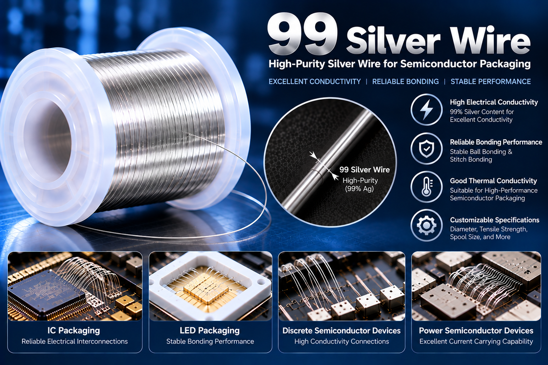 99 Silver Bonding Wire | High-Conductivity Precision Wire for Semiconductor Packaging – Sichuan Winner